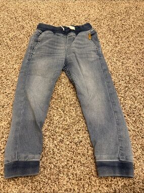 H&M Light Blue Boys Jogger Jeans with Ribbed Cuffs